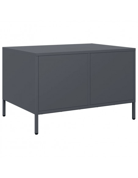 Mobile TV Antracite 68x50x43,5 cm in Acciaio Laminato a Freddo
