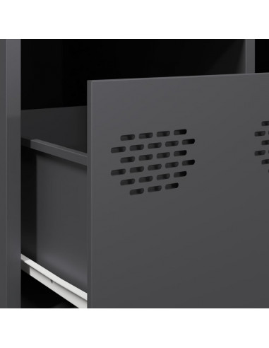 Mobile TV Antracite 68x50x43,5 cm in Acciaio Laminato a Freddo