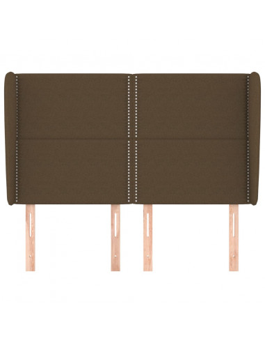 Testiera ad Orecchio MarroneScuro147 x 23 x 118/128cm inTessuto