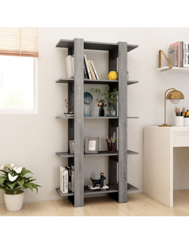 Libreria/Divisorio Grigio Sonoma 80x30x160 cm in Truciolato