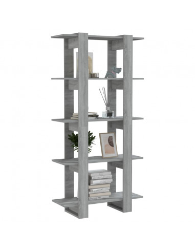 Libreria/Divisorio Grigio Sonoma 80x30x160 cm in Truciolato