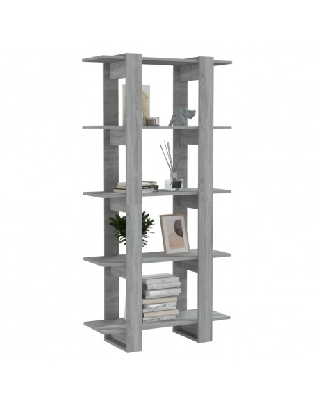 Libreria/Divisorio Grigio Sonoma 80x30x160 cm in Truciolato