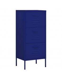 Armadietto Blu Marino 42,5x35x101,5 cm in Acciaio 2