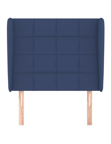 Testiera ad Orecchio Blu 103x23x118/128 cm in Tessuto