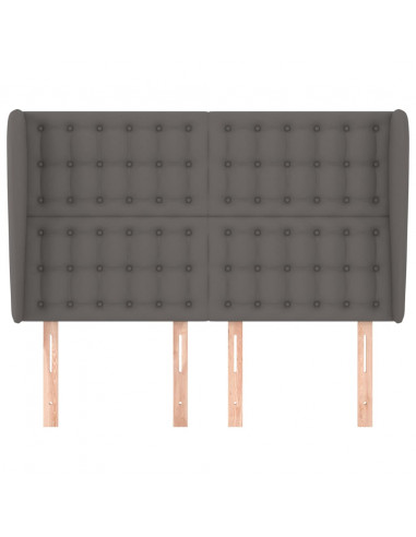 Testiera ad Orecchio Grigio 147x23x118/128cm in Similpelle