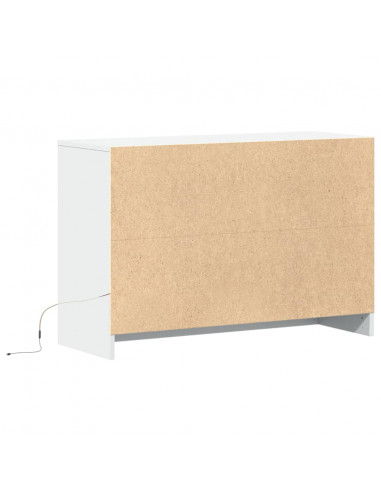 Mobile Porta TV con LED Bianco 91x34x61 cm in Truciolato