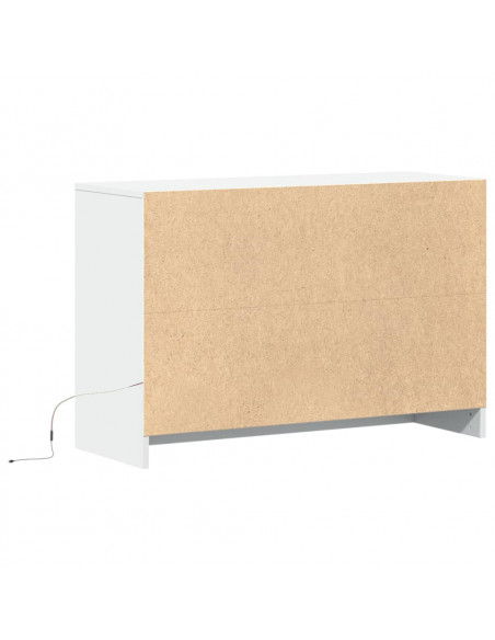 Mobile Porta TV con LED Bianco 91x34x61 cm in Truciolato