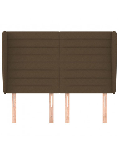 Testiera ad Orecchio MarroneScuro147 x 23 x 118/128cm inTessuto