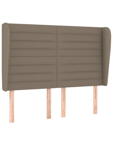 Testiera ad Orecchio Tortora 147 x 23 x 118/128 cm in Tessuto