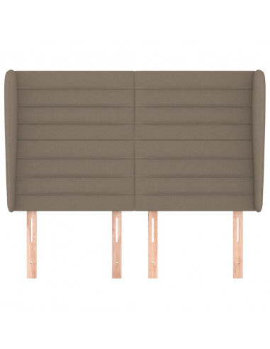 Testiera ad Orecchio Tortora 147 x 23 x 118/128 cm in Tessuto
