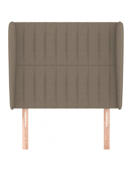 Testiera ad Orecchio Tortora 93x23x118/128 cm in Tessuto