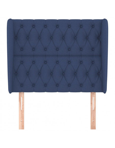 Testiera ad Orecchio Blu 93x23x118/128 cm in Tessuto