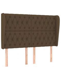 Testiera ad Orecchio MarroneScuro147 x 23 x 118/128cm inTessuto 2