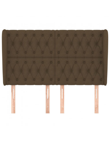 Testiera ad Orecchio MarroneScuro147 x 23 x 118/128cm inTessuto