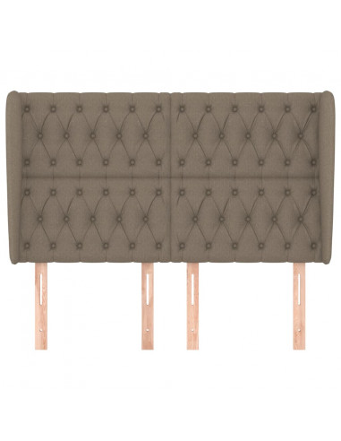 Testiera ad Orecchio Tortora 147 x 23 x 118/128 cm in Tessuto