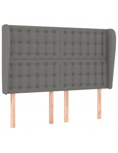 Testiera ad Orecchio GrigioScuro 147 x 23 x 118/128cm inTessuto 2