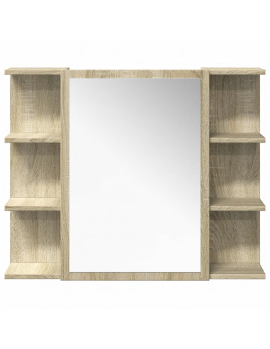 Set Mobili da Bagno 4 pz Rovere Sonoma in Legno Multistrato