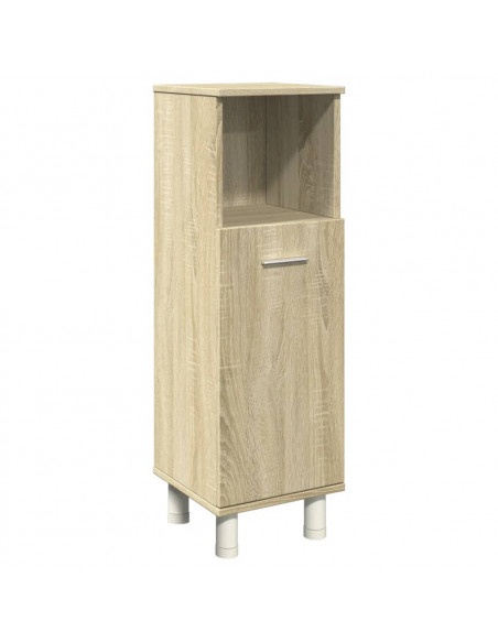 Set Mobili da Bagno 4 pz Rovere Sonoma in Legno Multistrato