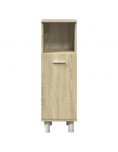 Set Mobili da Bagno 4 pz Rovere Sonoma in Legno Multistrato