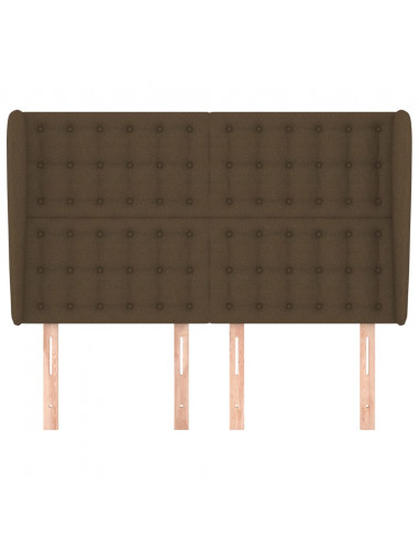 Testiera ad Orecchio MarroneScuro147 x 23 x 118/128cm inTessuto
