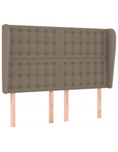 Testiera ad Orecchio Tortora 147 x 23 x 118/128 cm in Tessuto 2