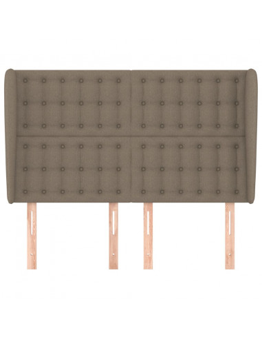 Testiera ad Orecchio Tortora 147 x 23 x 118/128 cm in Tessuto