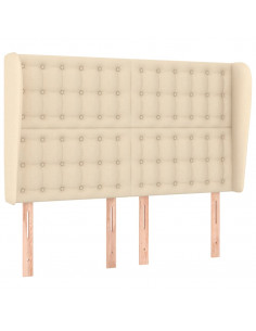 Testiera ad Orecchio Crema 147 x 23 x 118/128 cm in Tessuto 2