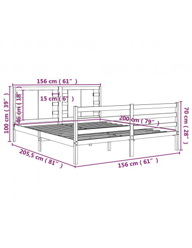 Giroletto Bianco Massello Pino 150x200cm King Size
