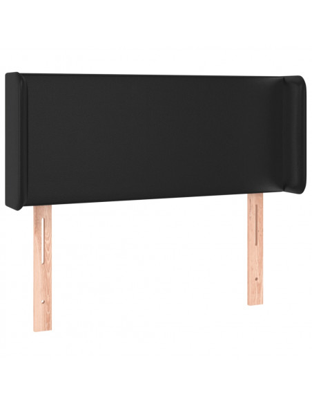 Testiera ad Orecchio Nera 83x16x78/88 cm in Similpelle