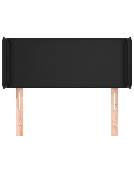 Testiera ad Orecchio Nera 83x16x78/88 cm in Similpelle