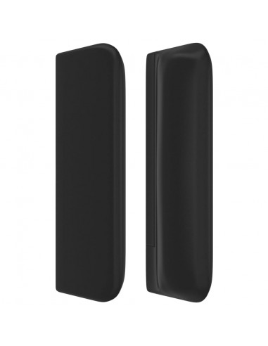 Testiera ad Orecchio Nera 83x16x78/88 cm in Similpelle