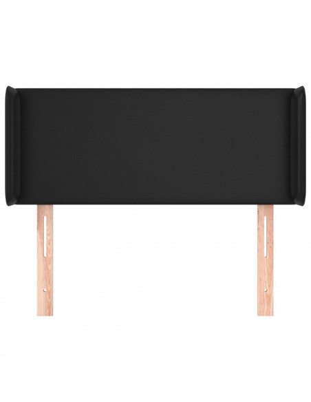 Testiera ad Orecchio Nera 103x16x78/88 cm in Similpelle