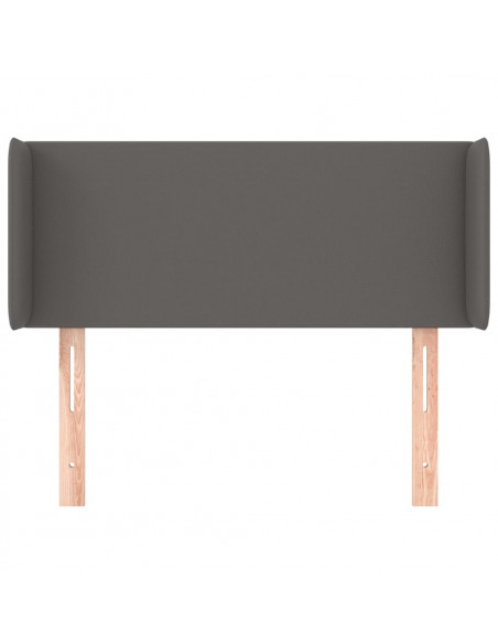 Testiera ad Orecchio Grigio 103x16x78/88 cm in Similpelle