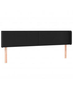 Testiera ad Orecchio Nera 203x16x78/88 cm in Similpelle 2