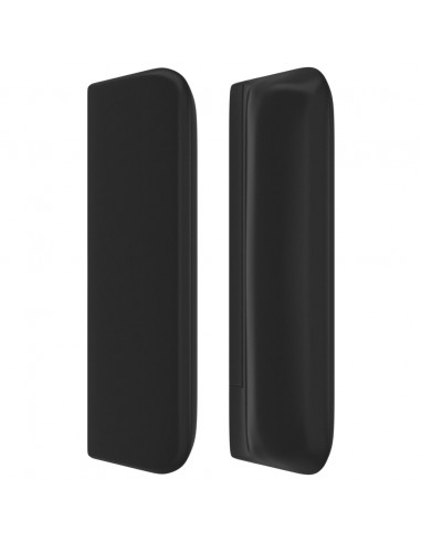 Testiera ad Orecchio Nera 203x16x78/88 cm in Similpelle