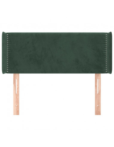 Testiera ad Orecchio Verde Scuro 83x16x78/88 cm in Velluto