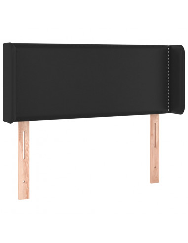 Testiera ad Orecchio Nera 83x16x78/88 cm in Similpelle