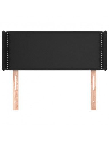 Testiera ad Orecchio Nera 83x16x78/88 cm in Similpelle