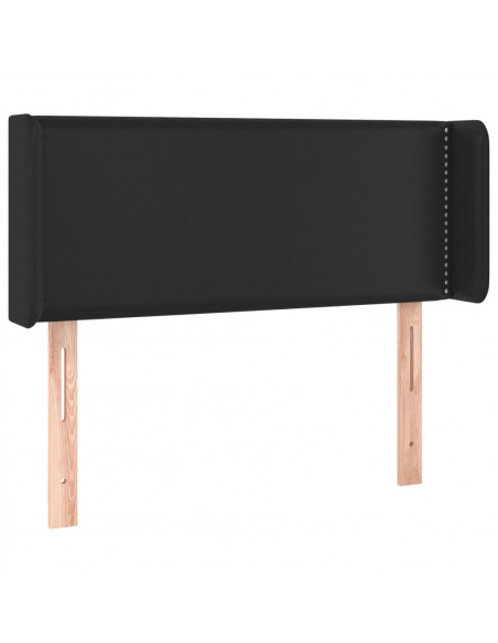 Testiera ad Orecchio Nera 103x16x78/88 cm in Similpelle