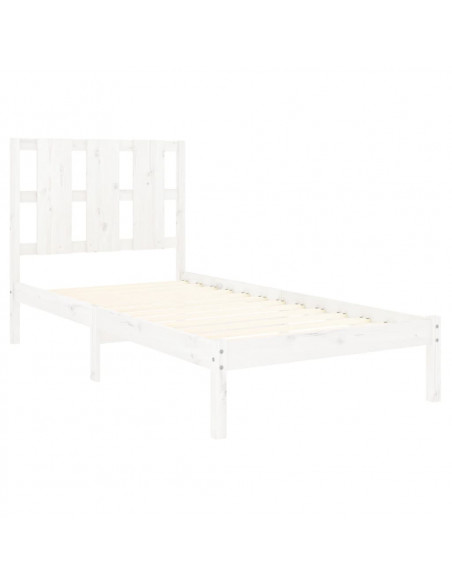 Giroletto Bianco in Legno Massello 90x190 cm Single
