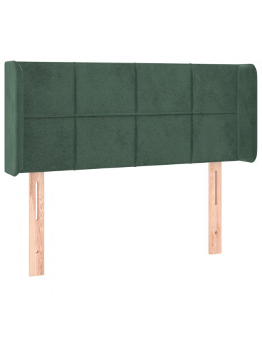 Testiera ad Orecchio Verde Scuro 93x16x78/88 cm in Velluto