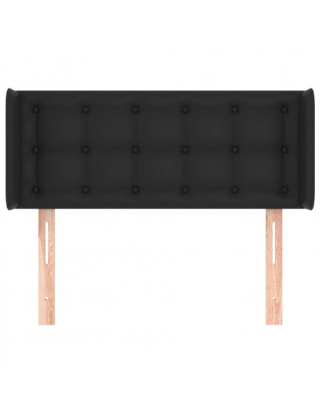 Testiera ad Orecchio Nera 103x16x78/88 cm in Similpelle