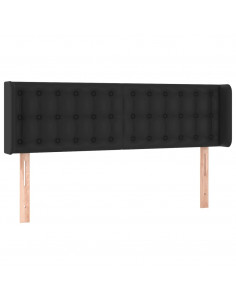 Testiera ad Orecchio Nera 147x16x78/88 cm in Similpelle 2