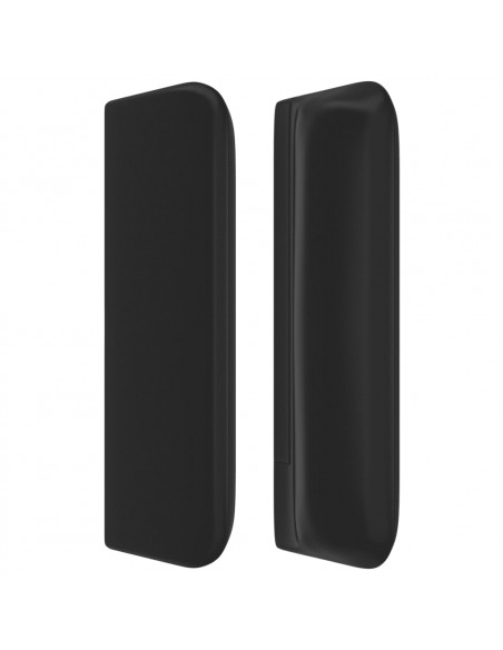 Testiera ad Orecchio Nera 147x16x78/88 cm in Similpelle
