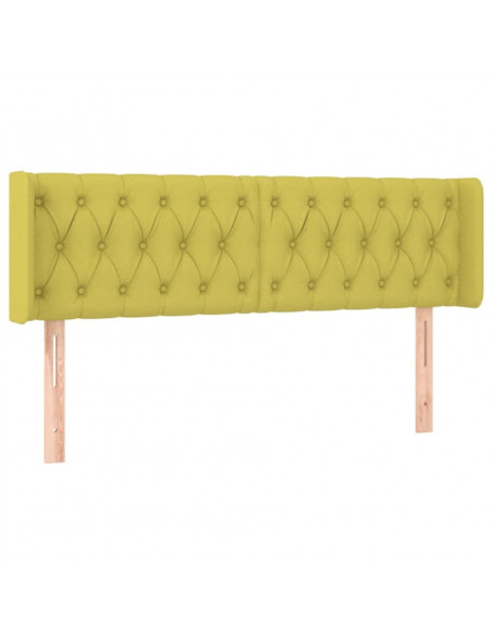 Testiera ad Orecchio Verde 147x16x78/88 cm in Tessuto