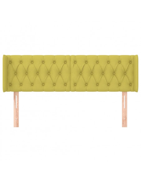 Testiera ad Orecchio Verde 147x16x78/88 cm in Tessuto