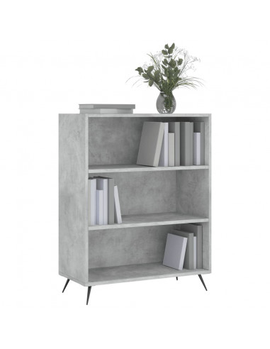 Libreria Grigio Cemento 69,5x32,5x90 cm in Legno Multistrato
