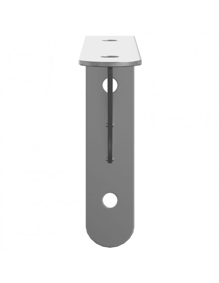 Staffe per Mensola 4 pz 15x2,5x11,5 cm in Acciaio Inox Argento
