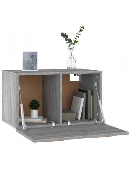 Mobile a Parete Grigio Sonoma 60x36,5x35cm in Legno Multistrato