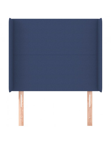 Testiera ad Orecchio Blu 83x16x118/128 cm in Tessuto
